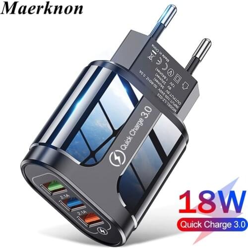 Mobile Phone Charger USB Charger Quick Charge 3.0 4.0 Universal Wall Fast Charging Adapter For iPhone 12 pro XR 11 Xiaomi Tablet