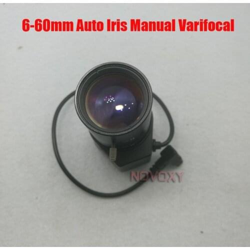 1 Megapixel HD 1/3" 6-60mm Auto Iris Manual Varifocal CS Mount CCTV Lens F1.6 for Analog / IP Camera Free Shipping