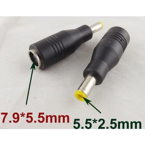 3pcs 7.9x5.5mm Female To 5.5x 2.5mm Male DC Power Socket Connector Adapter Lenovo IBM