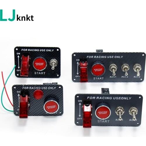 Car accessories 12V LED racing ignition switch panel combination engine start button With relay and cable