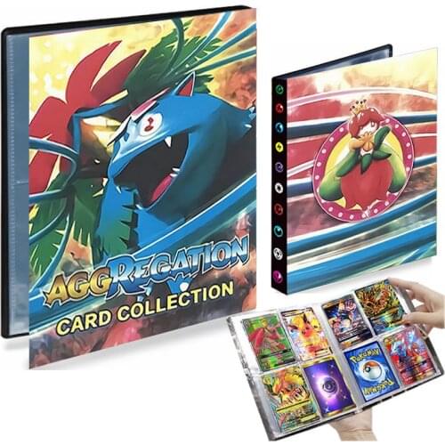 4 Pocket Album Pokemon 240 Card Livre Pokémon Collection Holder Playing Game Agg Recattion Binder Folder Loaded List Book Map