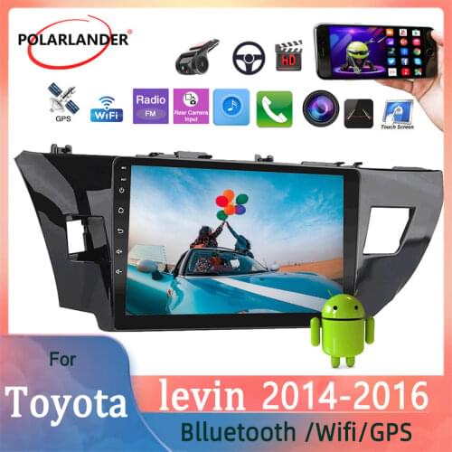 Car Radio 2 Din Mirror Link 10.1 Inch GPS Navigation Android 9.1 1G+16G Touch Screen WIFI Bluetooth For Toyota LEVIN 2014-2016