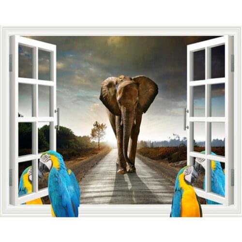 Beibehang Children room elephant parrot animal world fashion background wallpaper murals papel de parede wallpaper for walls 3 d