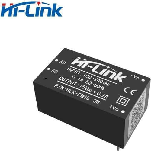 Free Shipping 5pcs/Lot 3W Mini Size Hilink pm15 15V 220V Output Power Supply Module AC-DC