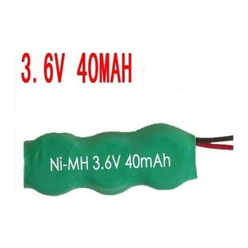 Free shipping 50pcs/lot NI-MH 3.6V 40mAh battery Buttons nimh batteries CMOS battery pack