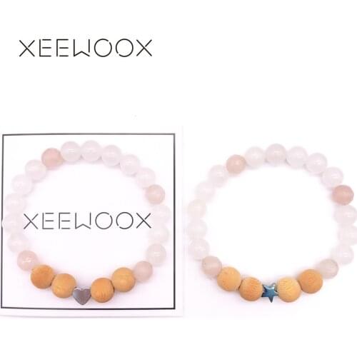 Boho Couple bracelet Candy color 2019 New Natural Stone Bracelet For Women Man beads jewelry Charm Gift