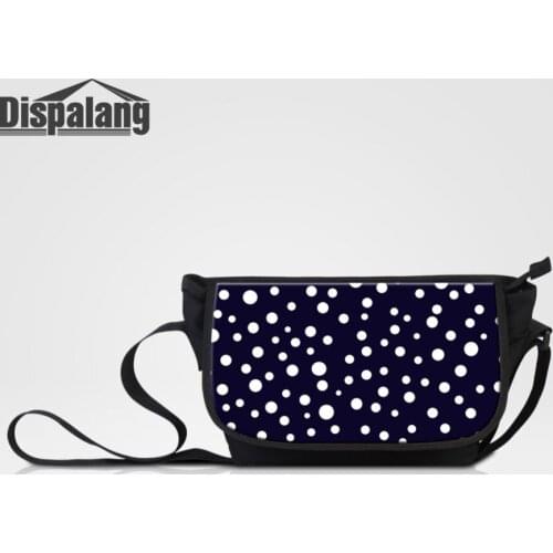 Dispalang Women Designer Canvas Shoulder Bag Children Large Messenger Bag for Girl Dots Striped Print Mens Cross Body Bag Bolsos