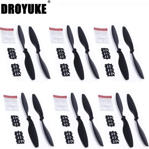 Droyuke 12PCS 1045 Propeller 10in Propeller CW CCW 10X45 for DJI F450 F550 Drone DIY Quad-copter Props RC Blade Spare