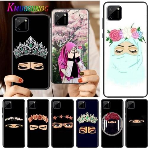 Hijab Lovely Woman Cartoon Silicone Cover For Realme V15 X50 X7 X3 Superzoom Q2 C11 C3 7i 6i 6s 6 Global Pro 5G Phone Case