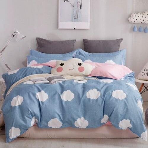 Clouds Bedding Set Simple Duvet Cover Set Pillowcase Home Textiles 2/3pcs Bed Linen King Queen Size Dropship