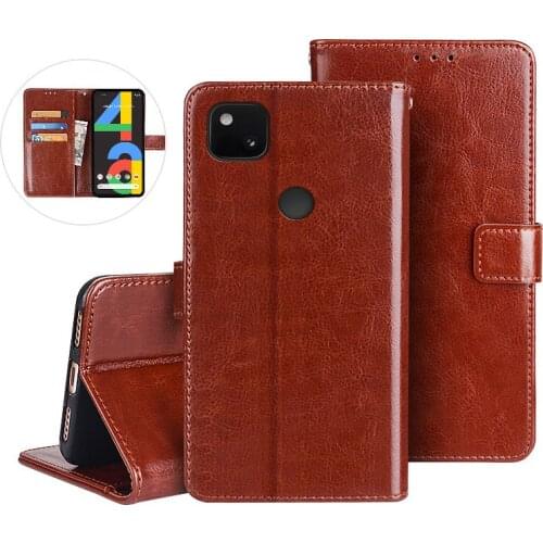 For Google Pixel 4a 5.81" Leather Case on For Coque Google Pixel 4A G025J Premium Magnetic Flip Wallet Cover Phone Cases Fundas