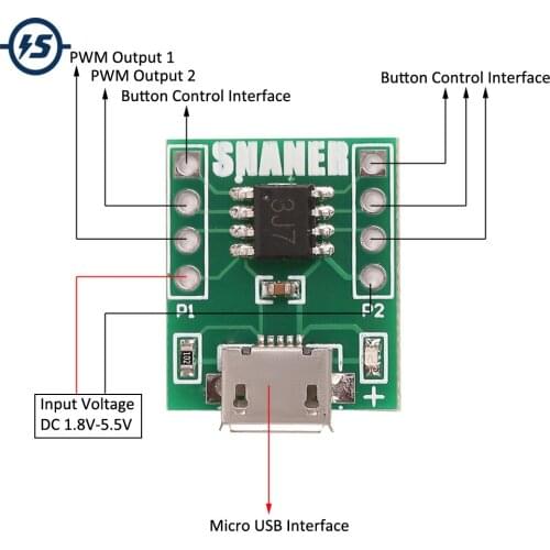 Voice Playback Module DC 1.8V-5.5V 8-Pin Doorbell Music Chip SNR012V Voice Broadcasting IC Chip