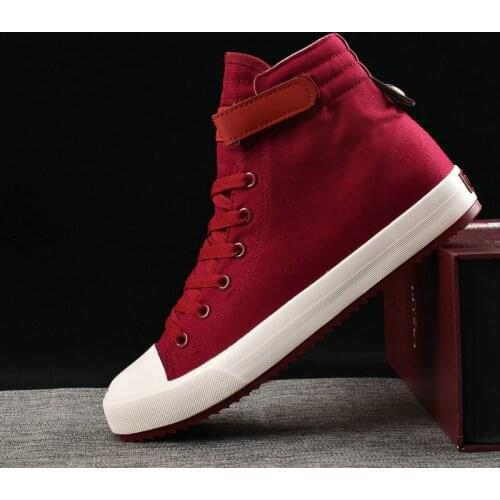 Fashion Sneakers Men Shoes Male Canvas Shoes High top Sneakers Men Casual Shoes Black White Cloth Footwear d678
