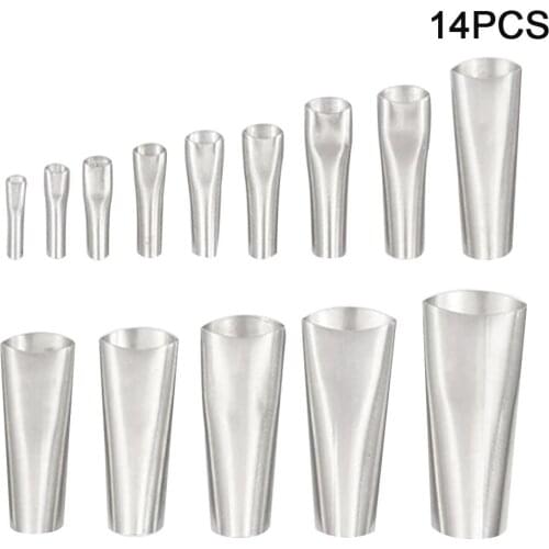 14pcs Caulking Nozzle Sealing Reusable Durable Finisher Pointing Stainless Steel Detachable Brick Grout Applicator Tool Push Rod