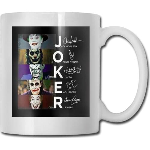 New Joker Joaquin Phoenix 2019 Mug Movies Inspired Jack Mark Heath Jokers Women Men Crewneck Personality Man Mug Cup