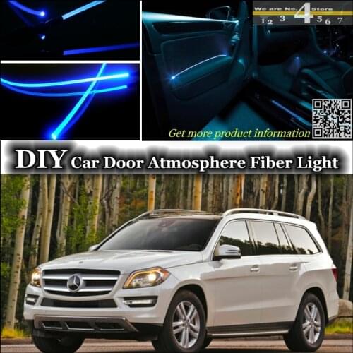Interior Ambient Light Tuning Atmosphere Fiber Optic Band Lights For Mercedes Benz GL MB X164 X166 Inside Door illumination