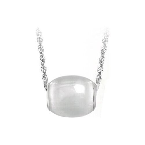 Bright Cats Eye Pedant Necklace,Simple Elegant Design Fashion opal necklaces pendants Rhodium Plating