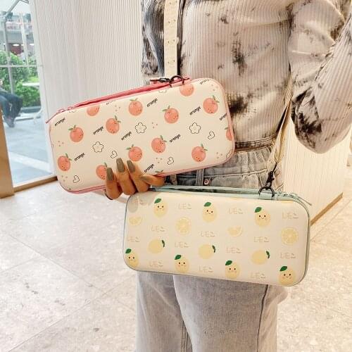 Portable Travel Carrying Case Lovely Fruit Strawberry Peach Switch Storage Bag For Nintendo Game Accessories