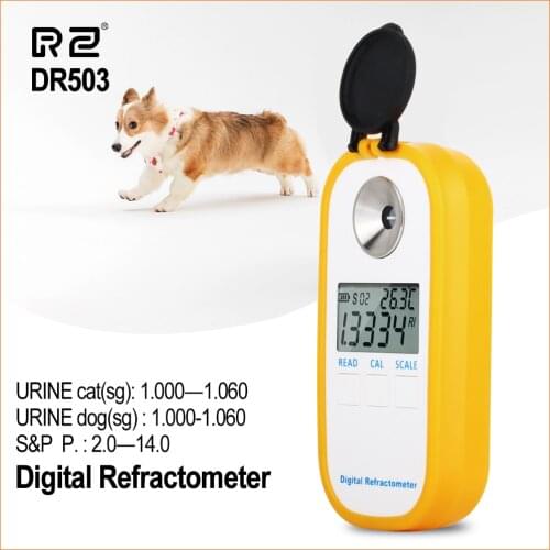 RZ Animal Clinical Refractometer Veterinary Serum Protein Piss Urine Digital Refractometer Pet Dog Cat Specific Gravity Tester