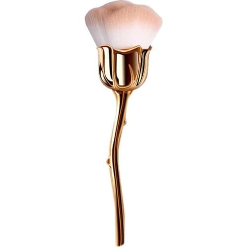 Rose Flower Makeup Brush Soft Bristles Loose Powder Brushes Beauty Bools Blush Brushes T9C0