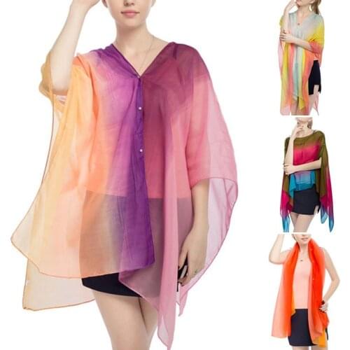 145*96CM Women Chiffon Sunscreen Scarves driving Scarf Shawl summer Multi-functional shawl bikini cover Beach Shawl Bikini Cover