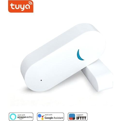 Tuya Smart WiFi Door Sensor Door Open / Closed Detectors Wifi Smart Home Alarm Compatible With Alexa Google Home Tuya APP