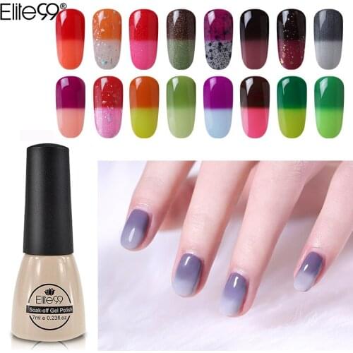 Elite99 7ML Thermo Color Change UV Gel Nail Polish Soak Off Top Base Coat Varnishes Long Lasting Gel Lacquer Nail Art Manicure