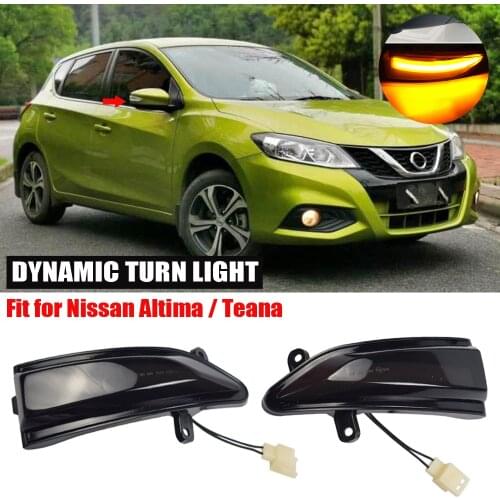2pcs Side Mirror LED Dynamic Turn Signal Light Sequential For Nissan Altima Teana L33 Sylphy Sentra B17 Tiida Pulsar C13