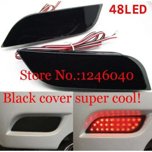 Smoked Lens LED Rear Bumper Reflector light Brake stop lamp fog light for Subaru Legacy XV Crossover Impreza WRX LEVORG Exiga