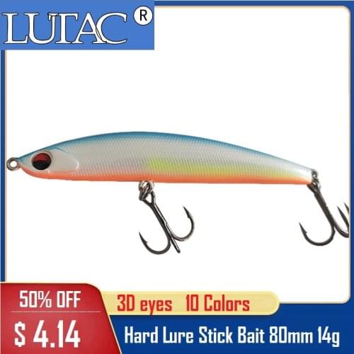 Lutac Sinking pencil stickbait wobbler bait Sinking Far Casting Lures 80mm 14g Fishing Sinking Pencil Lure Saltwater Lures