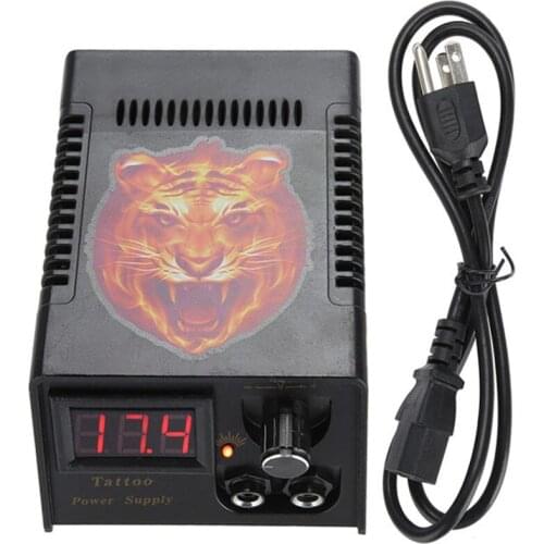 High Quality Tattoo Power Regulator Professional Digital LCD Black Tattoo Machine Power Transformer Foot Switch Tattoo Supplies