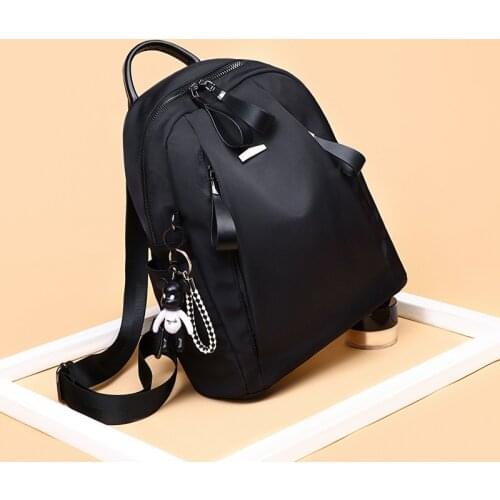 Viney backpack ins womens tide 2020 new fashion Korean schoolbag simple large capacity Oxford cloth backpack canvas backpack