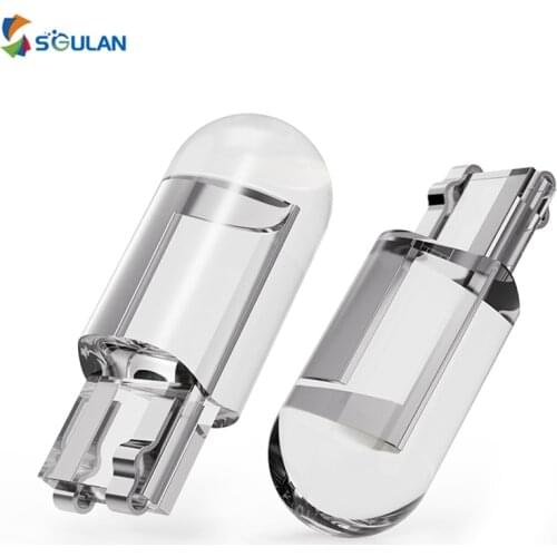 1 Pcs Glass Shell Cob W5W 194 168 T10 LED Car Lights Bulb 6000k 8000k 10000k Led PMMA Housing Dome Light Instrument Lamp 12V DC