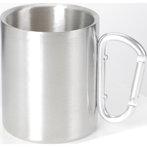 330 Ml With Buckle Portable Stainless Steel Metal Beer Cup Wine Cups Coffee Tumbler Tea Milk Mugs Home For Camping Mouth Cup