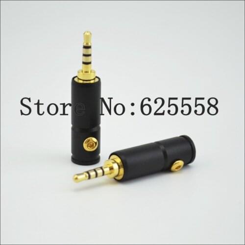 4pcs Free shipping 2.5MM 4poles stereo Male Repair headphone Jack Plug Metal Audio Soldering