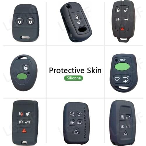 Rubbuer Car Products key FOB Cover Protector Skin Sticker hood for Land Rover A9 Range Rover Sport Evoque Freelander Discovery