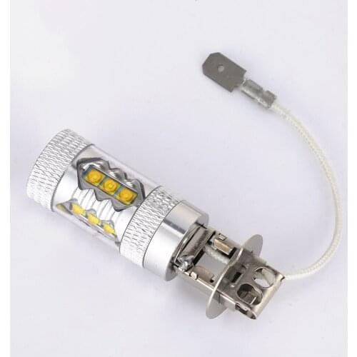 Car LED Fog Light H3 3535 80W 12V White Cree Auto Headlight Driving Lamp Bulb Daytime Running Light
