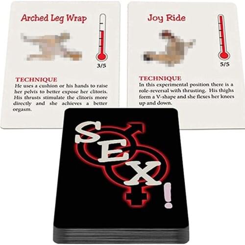 Bondage Gear Sexual Positions Play Paper Cards Adult Games Sex Toys For Couples Women Men Erotic English Card Dice Bar Sex Shop