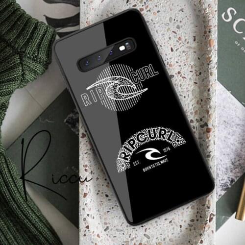 Surfing brand Ripcurl Phone Case Tempered Glass For Samsung S20 Plus S7 S8 S9 S10E Plus Note 8 9 10 Plus A7 2018