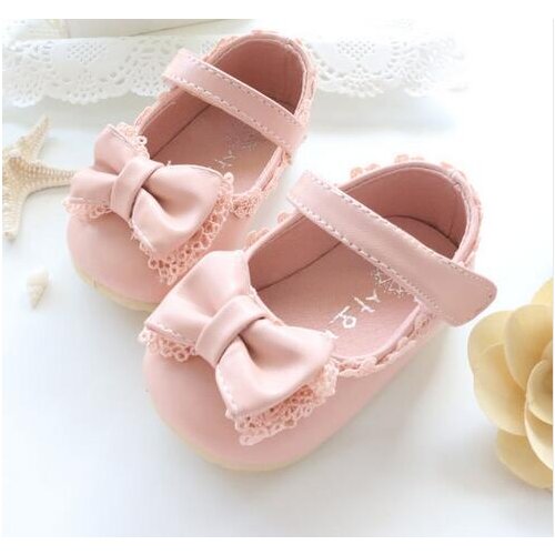 2020 Spring/Autumn Girls' Shoes Cute Lace Bow Princess Baby PU Shoes for Party Size 4-9.5