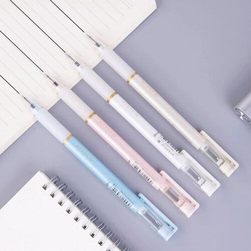 DELI bullet point gel pen 12 A425 office signature pen 0.5mm student soft pen holder water-based pen