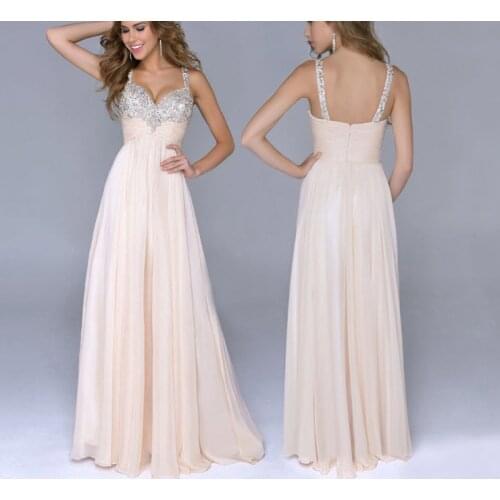 Pretty Sequinned Long Dress Elegant Evening Dress Annual Party Wear Performance Show Long Dress Ladies Chiffon Dress Wedding Par