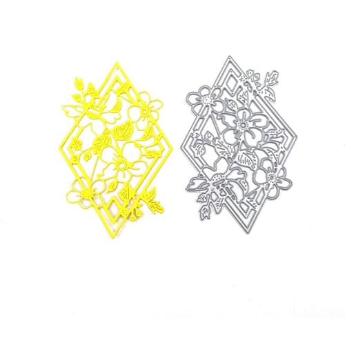 Julyarts Diamond Flower Lace Dies Scrapbooking Material For Craft Die Cuts Paper Art Embossing Card Making Stencil
