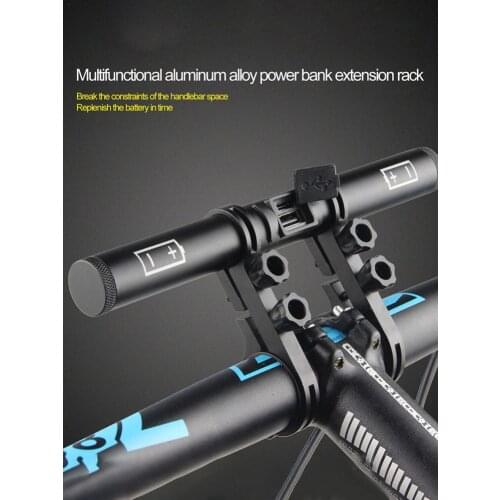Mobile power bicycle handlebar extension bracket, bicycle front light bracket, computer bracket, mobile phone charging bracket