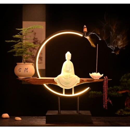 Aromatherapy Waterfall Gothic Decor Home Sandalwood Incense Burner Studio Insense Holder Wood Insence Waterfall Home Decor