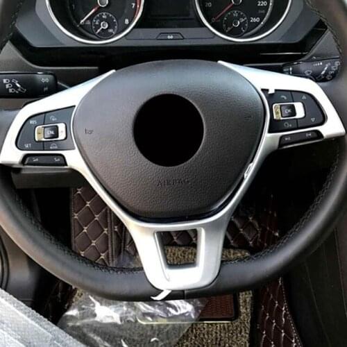 ABS Matte For JETTA MK6 2015 2016 2017 2018 Car Steering wheel frame Cover trim Car Styling Accessories 1pcs