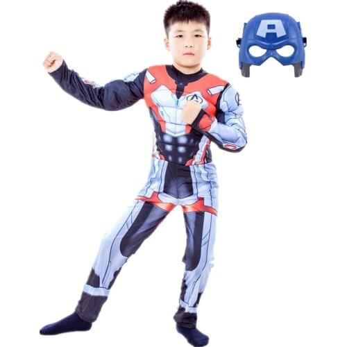 Avengers 4 Superhero Quantum Costume Kids Movie Fantasy Mask Jumpsuit Halloween Cosplay