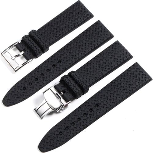 Shengmeirui for MILLE MIGLIA GTS CHRONO 21 23MM Silicone Rubber Watch Band Mens Sports Diving Waterproof Bracelet for Chopard