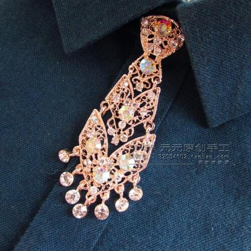 New Free Shipping fashion casual Mens male original original metal diamond tie Korean customized tie neckties handmake Headdres