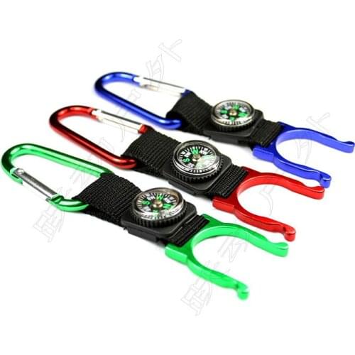 Wholesale Portable multifunctional Hanging ring type Compasses with Bottle buckle